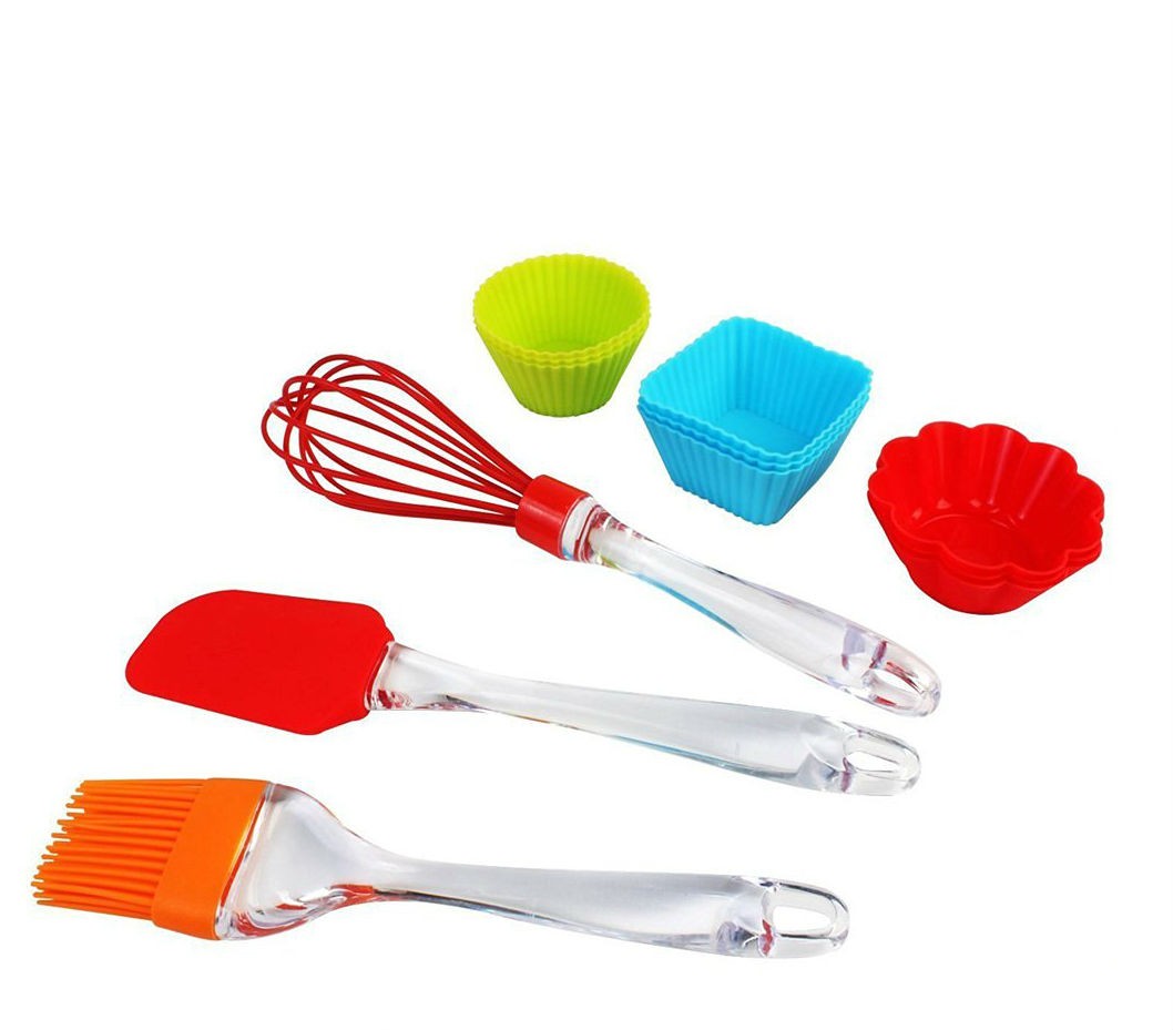 12 Pcs Reusable Silicone Cupcakes Baking Set