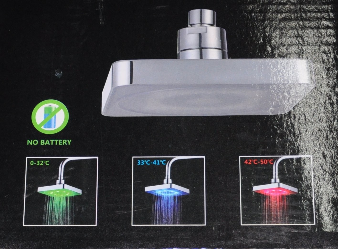 Automatic Colour Change 6 Inch LED Shower Head 