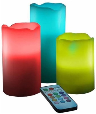 Flameless Scented 12 Color Changing LED With Remote Control Candle