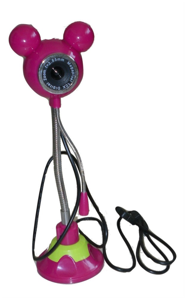 PINK COLOR 5.0 MP CAMERA MICKEY MOUSE SHAPED WEBCAM