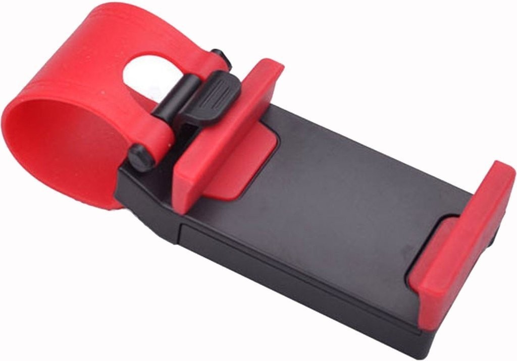 Red 4.8 Inch Car Steering Wheel Mobile Holder 