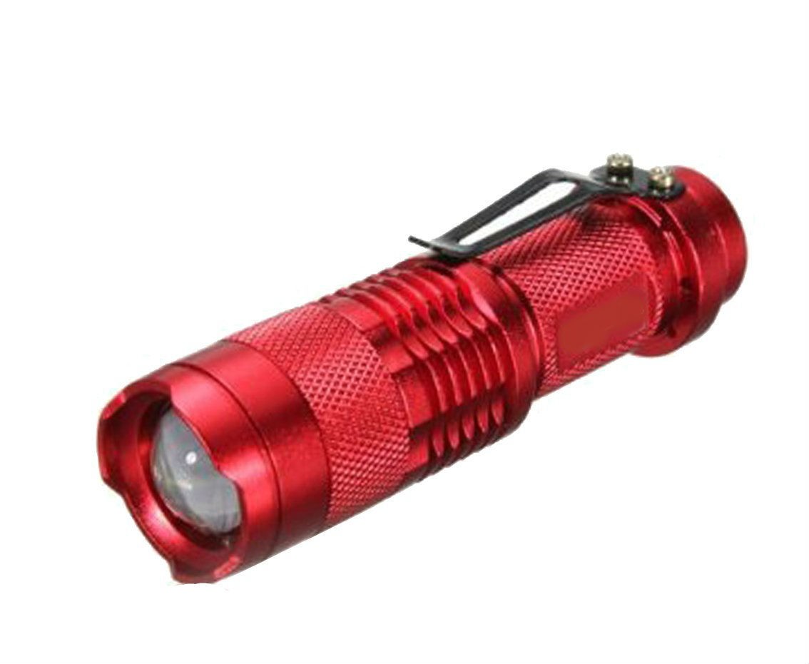 Red Pocket LED Mini Flashlight Torch 