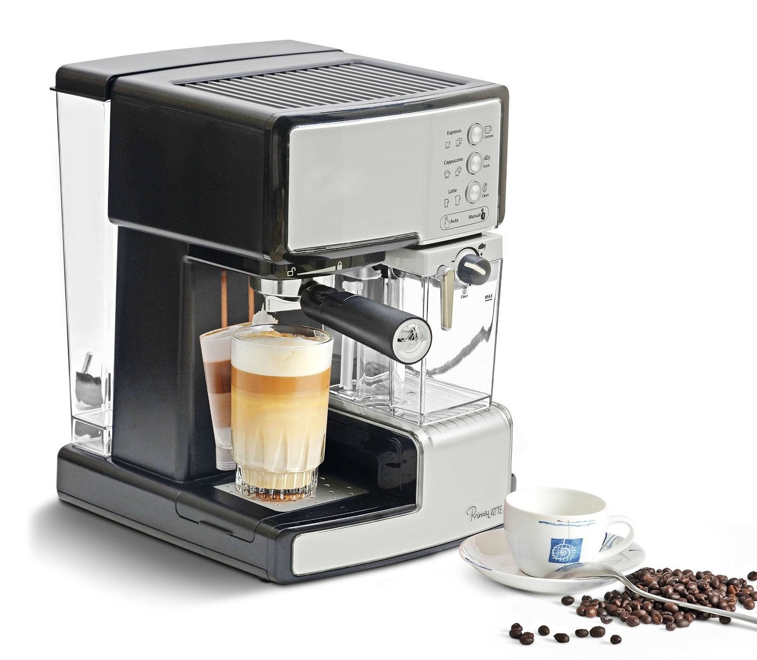 SILVER EXPRESSO AND LATTE MAKER
