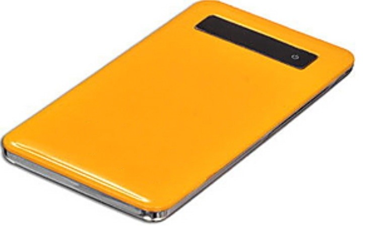 Yellow Color 5000mAh Ultra Slim Power Bank 