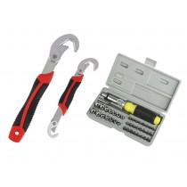 41 Pcs Tool Kit With Snap N Grip Multipurpose Wrench Standard Screwdriver Set