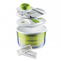 4 in1 Vegetable Salad Spinner with Slicer and Storage Lid
