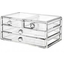 Acrylic Organizer With 4 Drawers Cosmetic And Jewelry Vanity Box