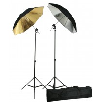 Double Off Camera Flash Photography Shoe Mount Swivel Bracket Umbrellas