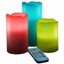 Flameless Scented 12 Color Changing LED With Remote Control Candle