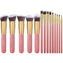 Foundation Blending Blush Eyeliner Face Powder Brush Makeup Kit(Pack of 14)