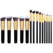 Foundations Concealers Eye Shadows 14 Pcs Makeup Brush Set.