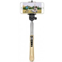 Gold Selfie Stick With Built-in Bluetooth For IOS