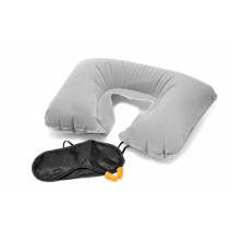 Inflatable Air Cushion, Eye Mask and 2 Ear Plug Neck Pillow