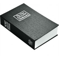 Metal Black Large Dictionary Book Style Cash Box Safe Locker