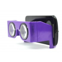 Purple Virtual Reality 3D And VR Headset Video Glasses