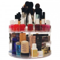 Rotating And Holds Up To 200 Items Spins 360 Degrees Cosmetic Organizer Box