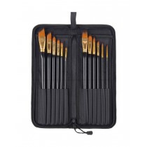 Set of 12 Exclusive Fine Art Long Handled Paint Brush