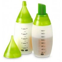 Set of 2 Bottle Decorating and Brushing Silicone Round Pastry Brush