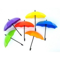 Set of 6 Pcs Umbrella Drop Style Clothes, Key And Hat Wall Hanger Hooks