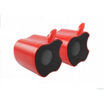 Apple Shape Magnetically Shielded USB Mini Speakers