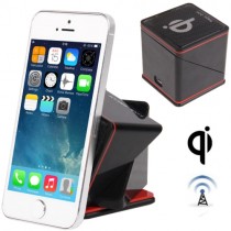 Black Cube Mount Holder Base QI standard Car Kit Wireless Charger 