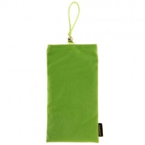 Green Soft Flannel Pouch Bag With Pearl Button For iPhone