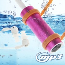 Magenta 4 GB Waterproof MP3 Player with FM Stereo