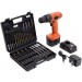 12-Volt Cordless Drill - Driver With Keyless Chuck and 50 Accessories Kit.