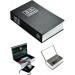 Metal Black Large Dictionary Book Style Cash Box Safe Locker