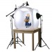 Round folding Photo Studio Tent Softbox Light Shooting Cube+Backdrops