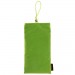 Green Soft Flannel Pouch Bag With Pearl Button For iPhone