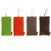 Green Soft Flannel Pouch Bag With Pearl Button For iPhone - 2