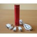Red Color Lighter Design 2600 mAh Portable Power Bank - 1