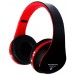 Red Foldable Wireless Stereo Bluetooth Headphone 
